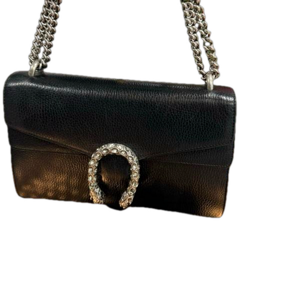 Gucci Handbags - 💯 Authentic Gucci Dionysus Small Black Leather Handbag w/Crystals